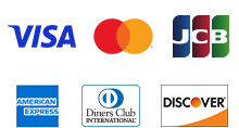 VISA/Matercard/JCB/AMEX/Diners/ディスカバー