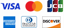 VISA、Mastercard、JCB、AMEX、Diners