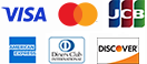 VISA、Mastercard、JCB、AMEX、Diners