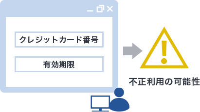 カード番号と有効期限で行う従来の決済方法では不正利用の可能性あり